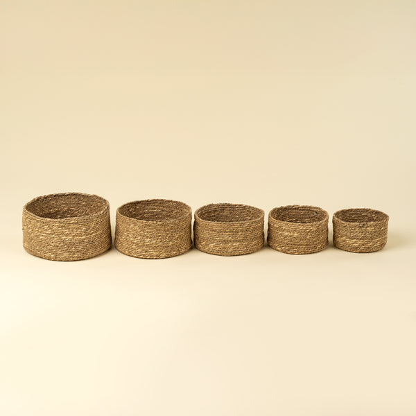 Costa Seagrass Baskets S/5, Natural