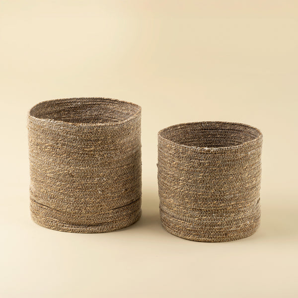 Costa Seagrass Baskets S/2, White