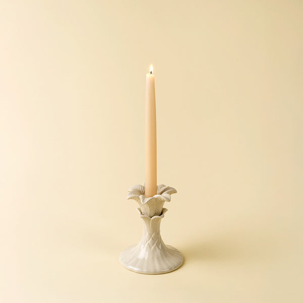 Palm Tree Candle Holder S, Cream