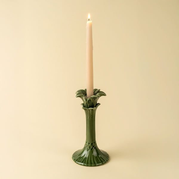 Palm Tree Candle Holder L, Green