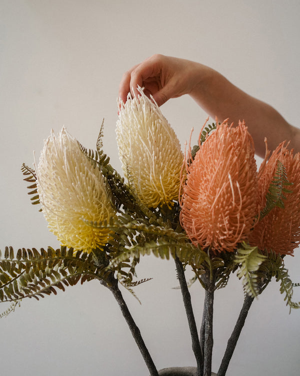 Banksia Floral Stem, Ivory