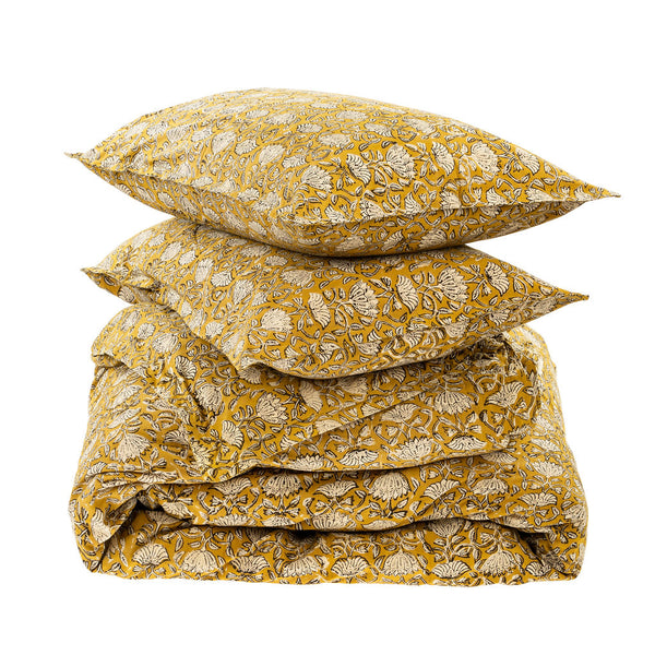 Manu Block Print Queen Duvet Set
