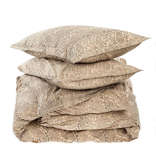 Saira Block Print Queen Duvet Set