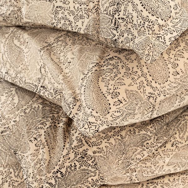 Saira Block Print King Duvet Set