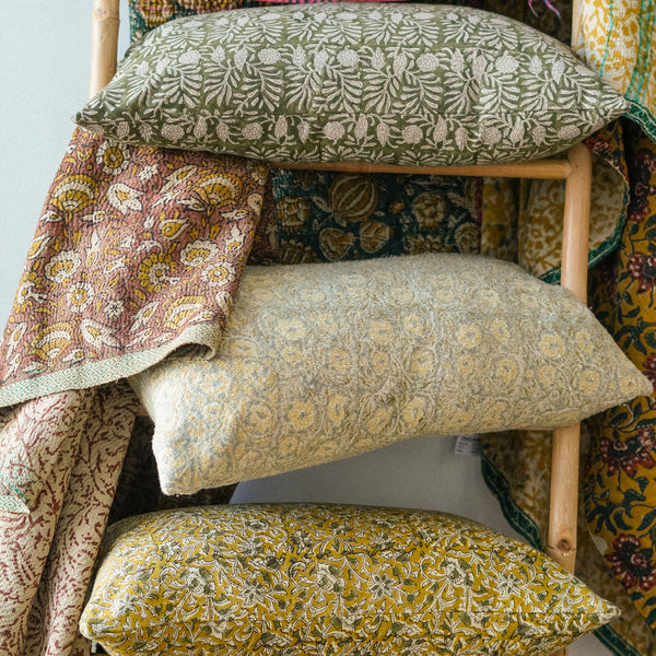 16x24 Lata Block Print Boucle Pillow