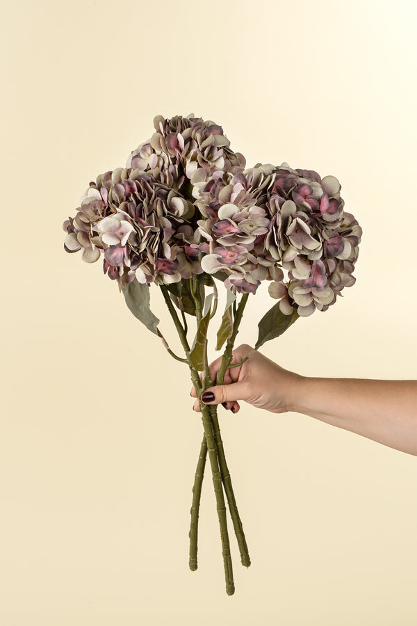 Faded Hydrangea Stem L, Purple