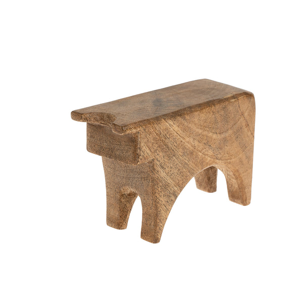 Wooden Bull Sculpture