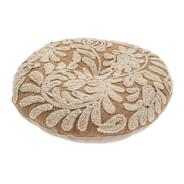 Wildflower Round Pillow, Sand