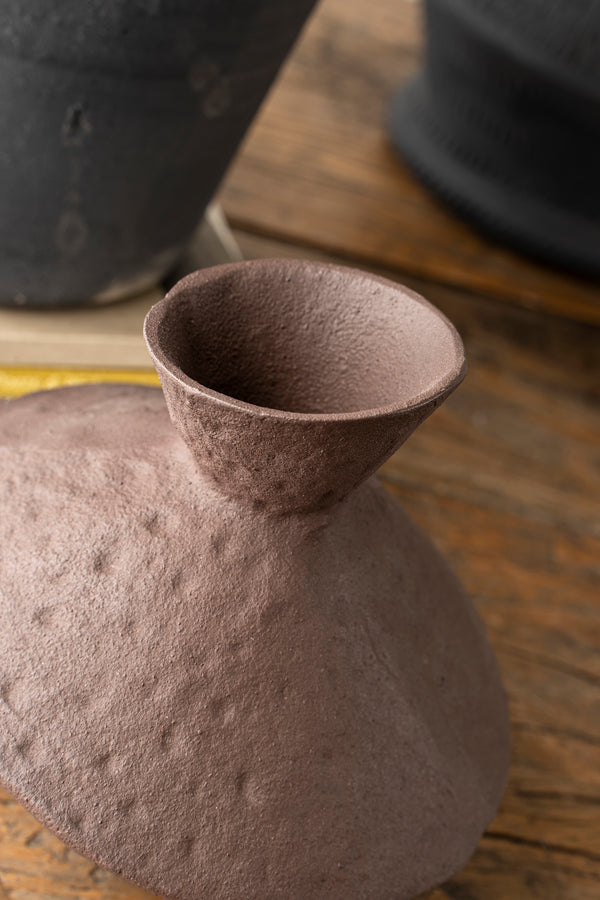 Slant Vase, Brown