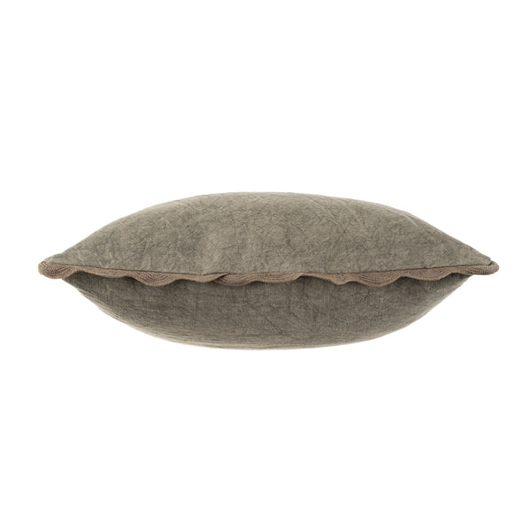 20x20 Scalloped Edge Pillow, Fog