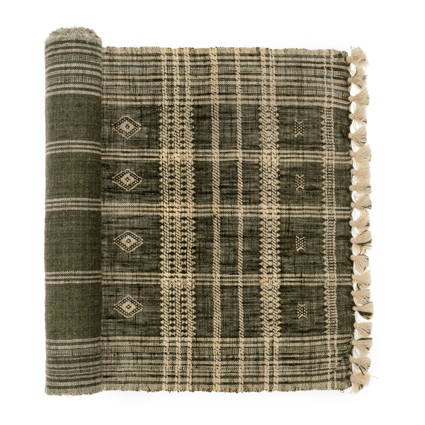 Bhujodi Wool Handloom Runner, Cedar