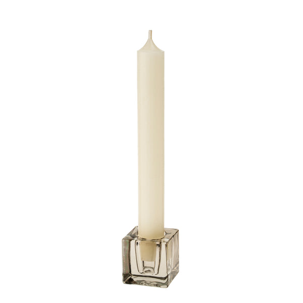 Luca Glass Candle Holder S, Grey