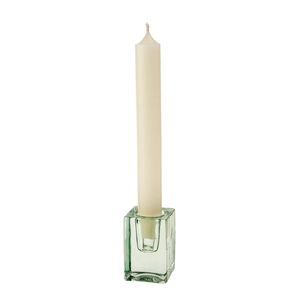 Luca Glass Candle Holder L, Green