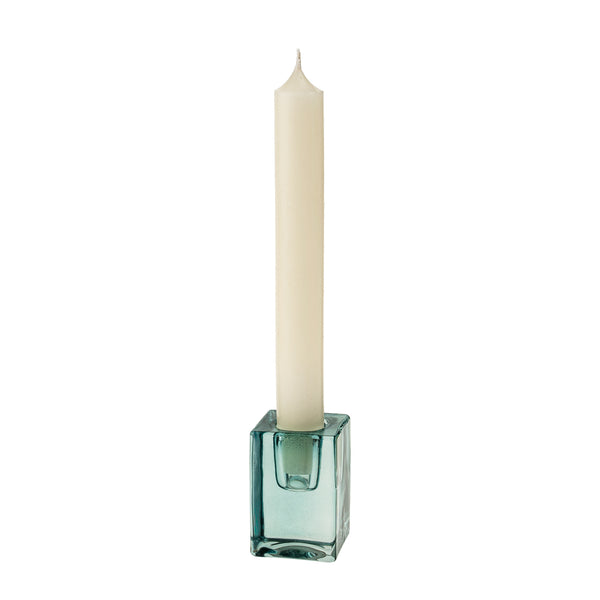 Luca Glass Candle Holder L, Blue