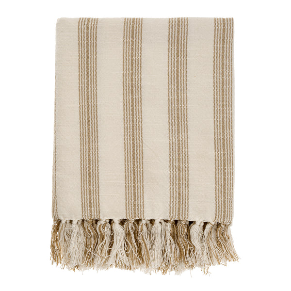 French Stripe Hammam Bath Towel, Warm Sand