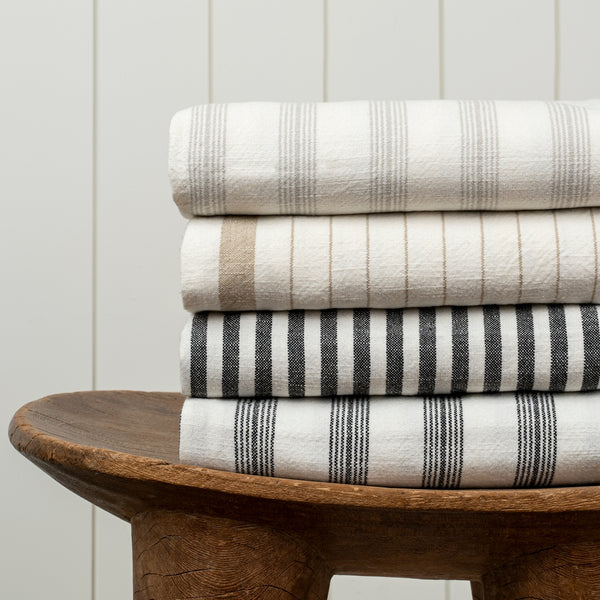 Bengal Stripe Hammam Bath Towel, Black