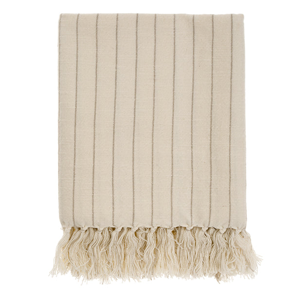 Pinstripe Hammam Bath Towel, Stone