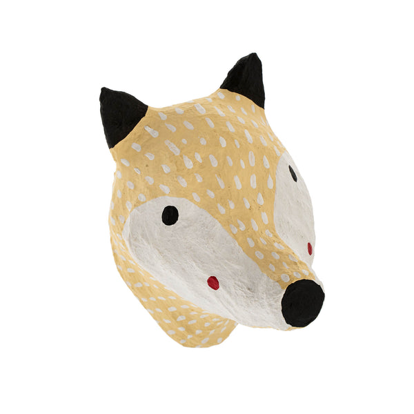 Cotton Mache Wall Trophy, Fox