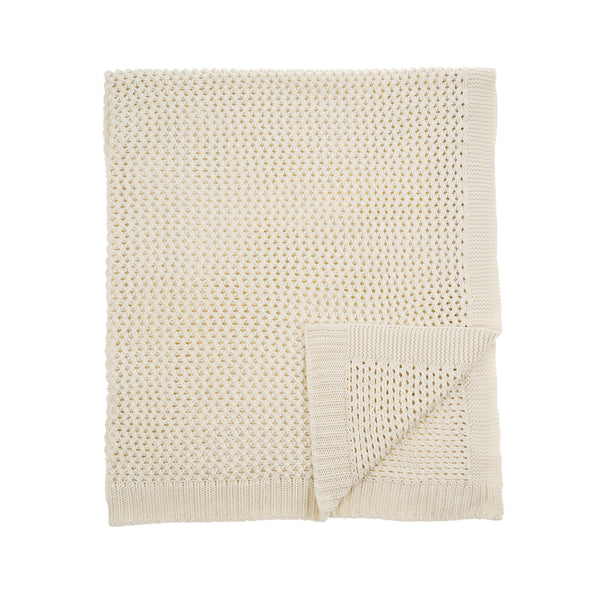 Chunky Knit Throw, Ivory