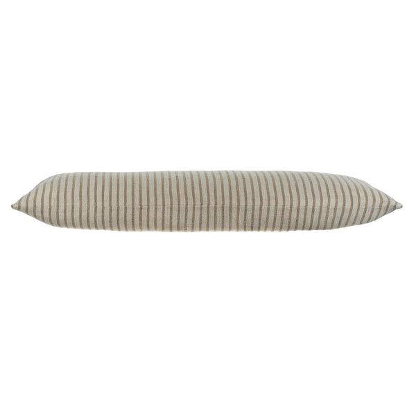 15x42 Pinstripe Linen Pillow, Natural
