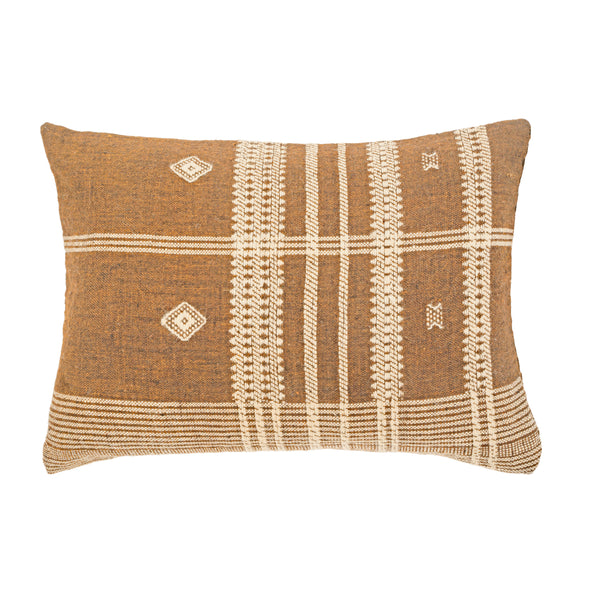 16x24 Bhujodi Wool Handloom Pillow, Sand