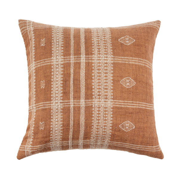 20x20 Bhujodi Wool Handloom Pillow, Apricot