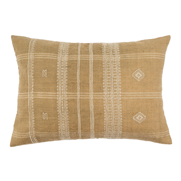 16x24 Bhujodi Wool Handloom Pillow, Beige