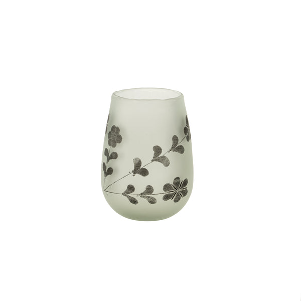 Rosalie Etched Vase S, Black