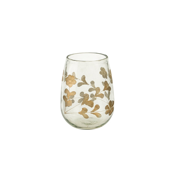 Rosalie Etched Vase S, Gold