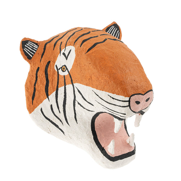 Cotton Mache Wall Trophy, Tiger