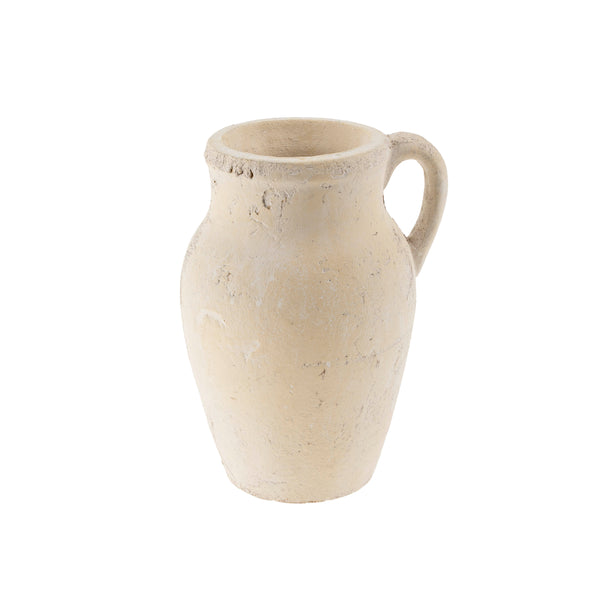 Rhodes Pitcher Vase S, Cream