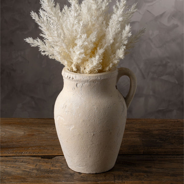 Rhodes Pitcher Vase S, Cream