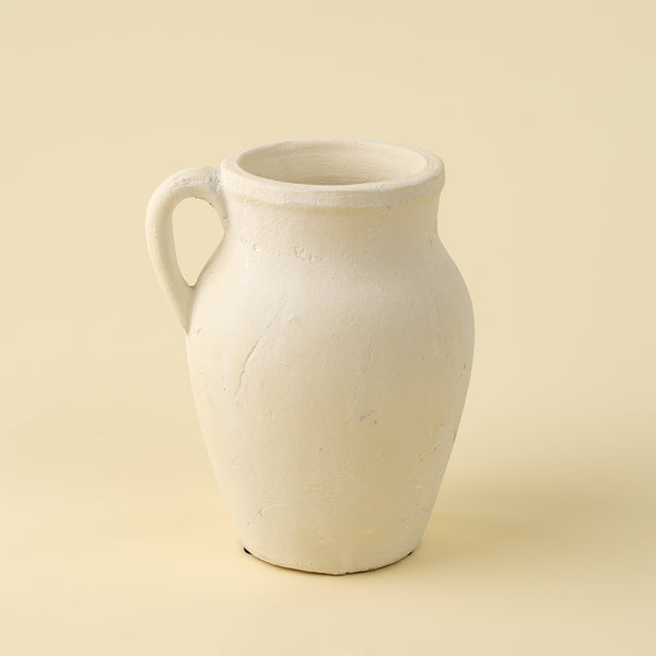 Rhodes Pitcher Vase S, Cream