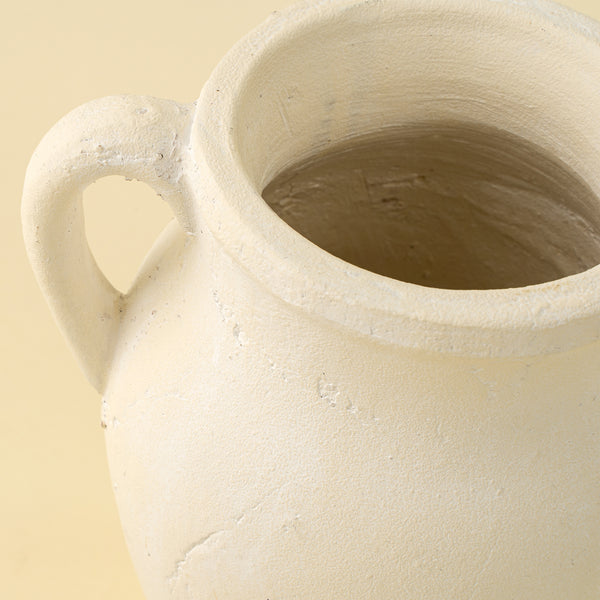 Rhodes Pitcher Vase S, Cream