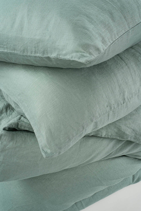 Reverie Linen King Duvet Set Mist