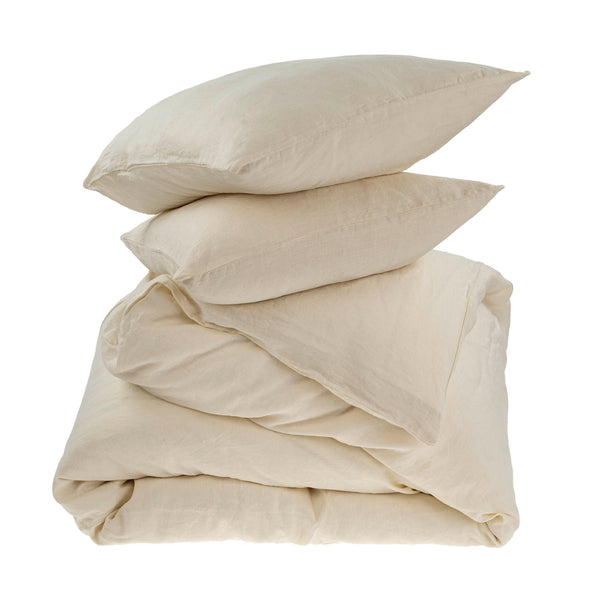 Reverie Linen King Duvet Set Ivory