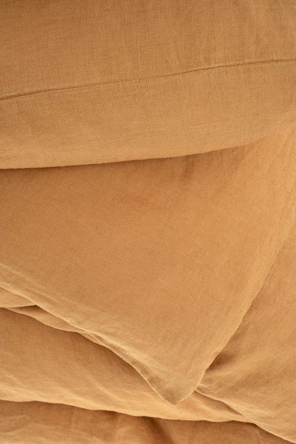 Reverie Linen King Duvet Set Curry