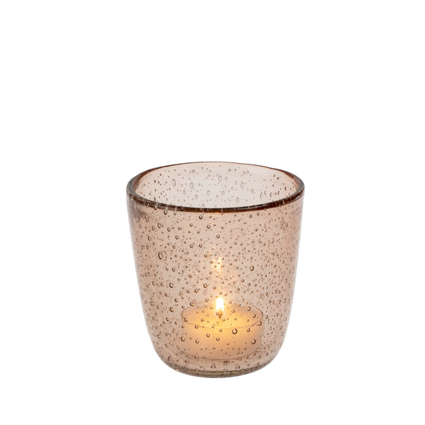 Bubble Glass Votive L, Pink