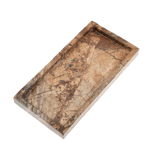 Rectangular Rainforest Marble Tray S