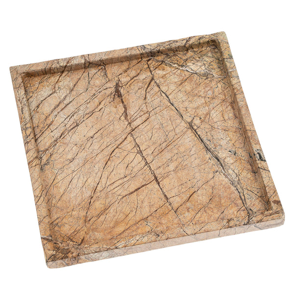 Square Rainforest Marble Tray L