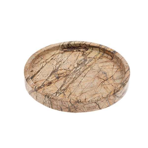 Round Rainforest Marble Tray S