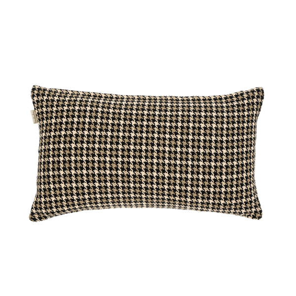 21x12 Houndstooth Pillow Brown