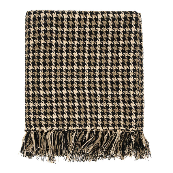 Houndstooth Throw, Brown