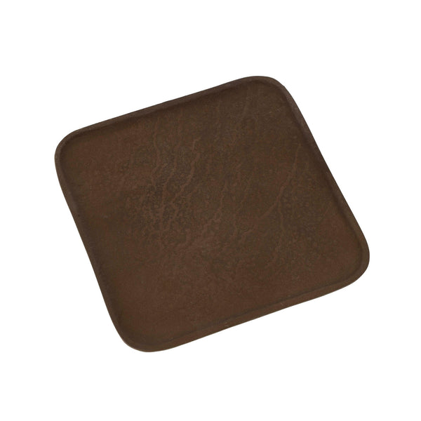 Elemental Square Tray L Rust