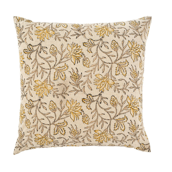 20x20 Carolina Block Print Pillow Yellow