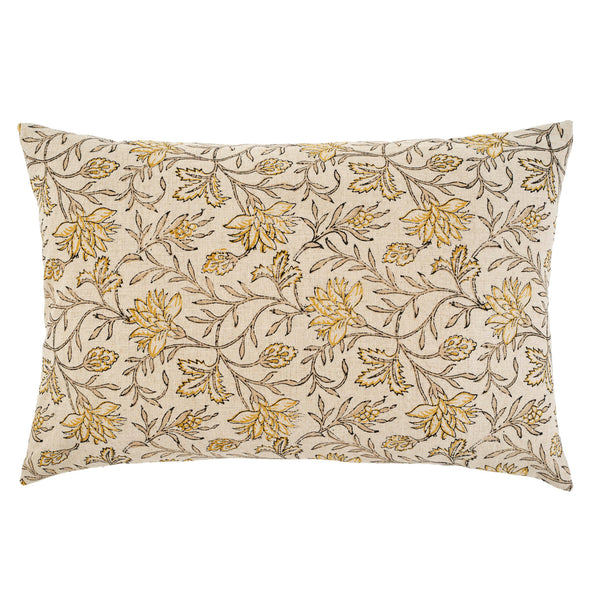 16x24 Carolina Block Print Pillow Yellow