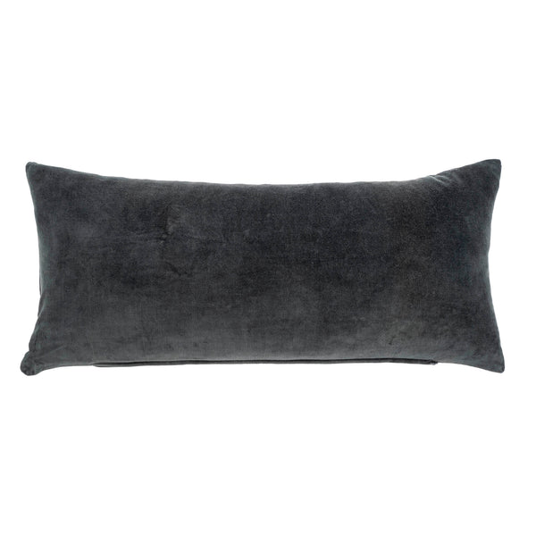 14x31 Vera Velvet Pillow Charcoal