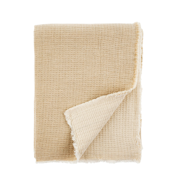 Madeira Double Sided Throw Beige/Natural