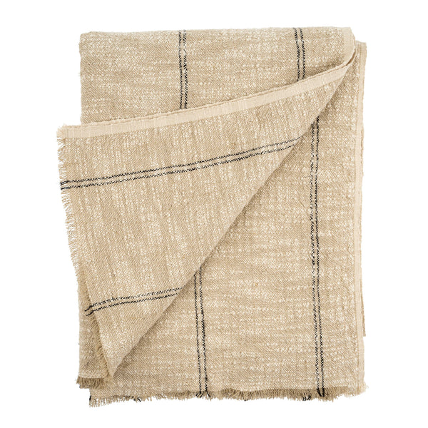 Solace Slub Linen Throw, Stripe