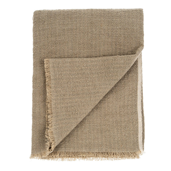 Solace Slub Linen Throw, Natural